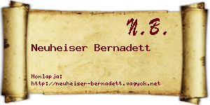 Neuheiser Bernadett névjegykártya